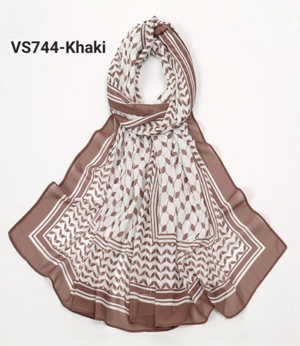 Chiffon Fabric Palestine Yw313 Black color hijab - Image 4
