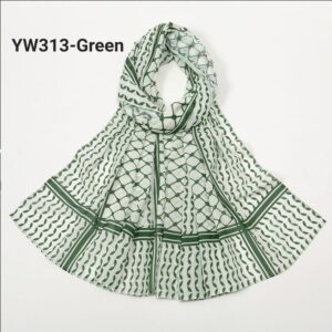 Chiffon Fabric Palestine Yw313 green color hijab