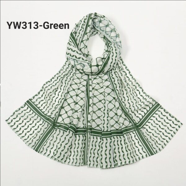 Chiffon Fabric Palestine Yw313 green color hijab