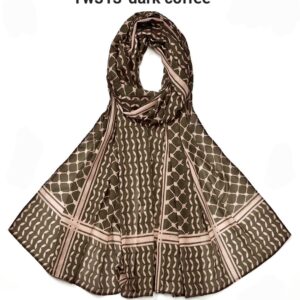 Chiffon Fabric Palestine YW313 Dark coffee color hijab
