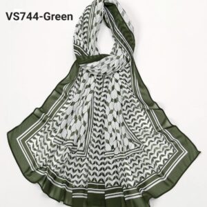 Chiffon Fabric Palestine VS744 green color hijab