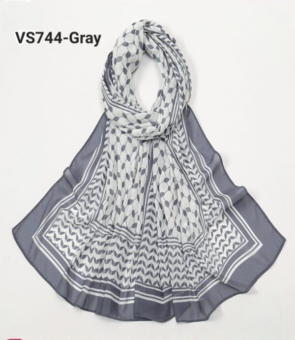 Chiffon Fabric Palestine Yw313 Black color hijab - Image 2